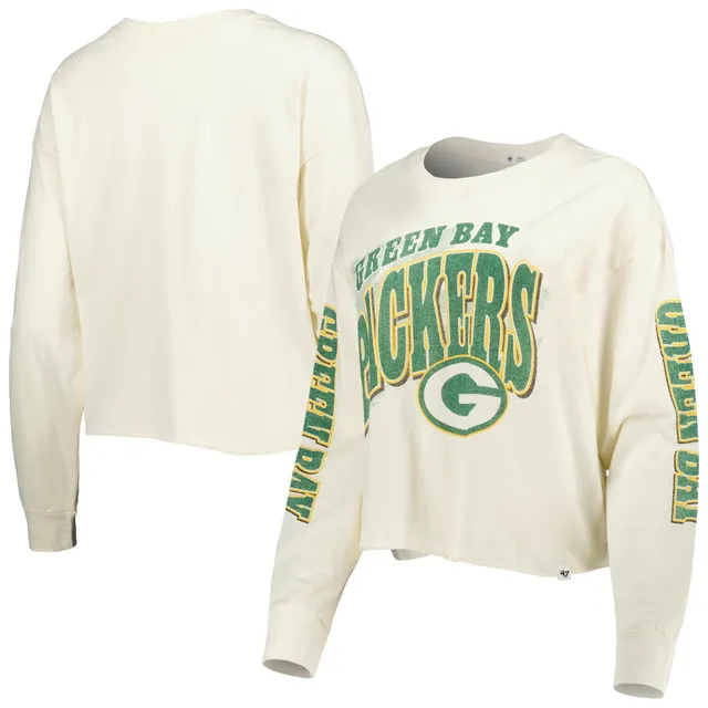 Men's New Era Cream Green Bay Packers Sideline Chrome T-Shirt Size: Medium