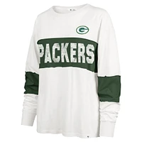 Women's '47 Cream Green Bay Packers Clubhouse Pride Taylor Long Sleeve T-Shirt