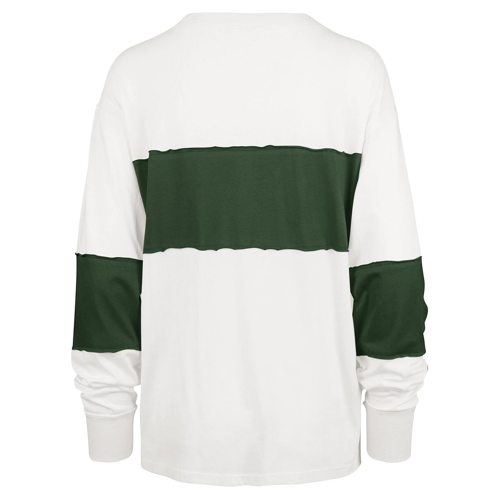 Women's '47 Cream Green Bay Packers Clubhouse Pride Taylor Long Sleeve T-Shirt