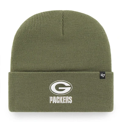 Bonnet en tricot à revers Haymaker '47 Green Green Bay Packers pour femme