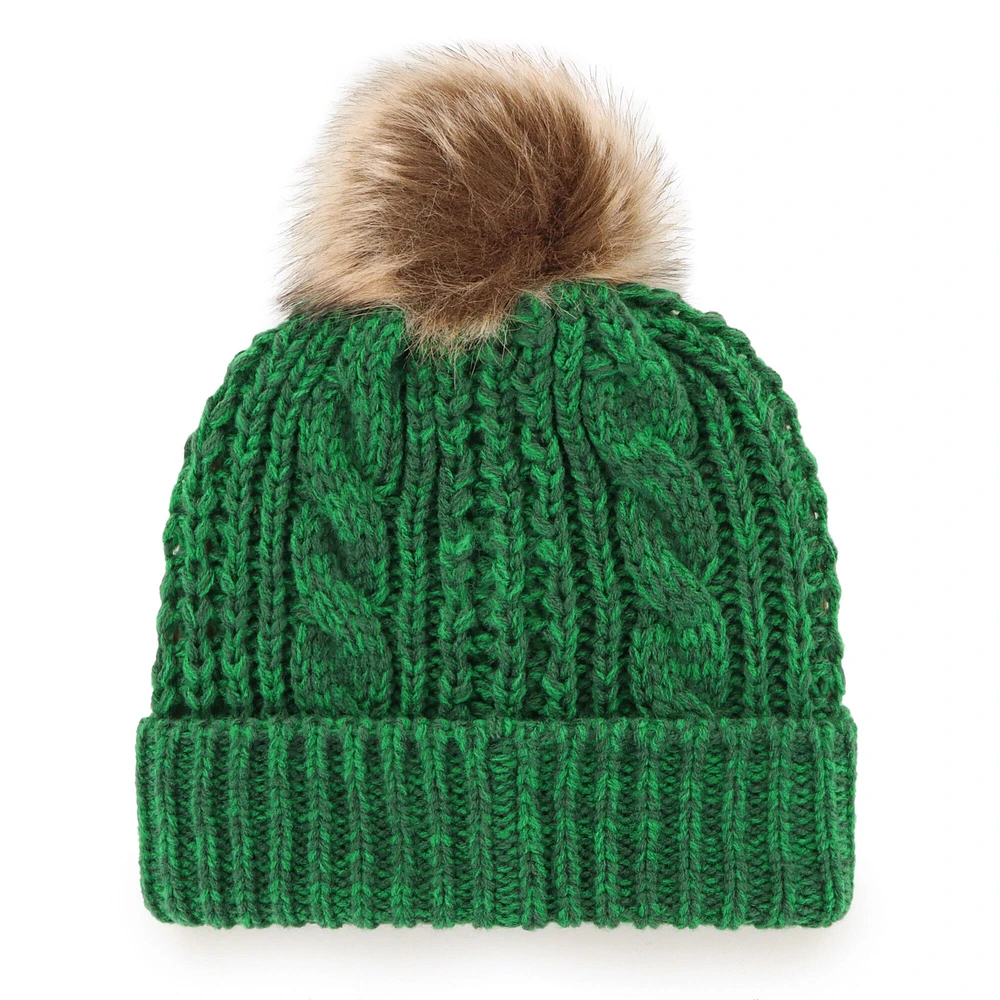 Bonnet tricoté à revers Meeko Green Bay Packers '47 pour femme avec pompon
