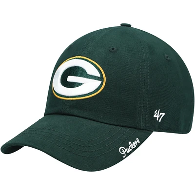 Casquette réglable pour femme '47 Green Green Bay Packers Miata Clean Up Primary