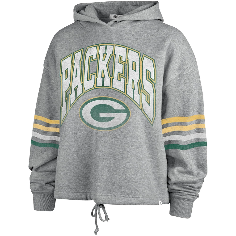 Sweat à capuche '47 Heather Grey Green Bay Packers Upland Bennett pour femmes