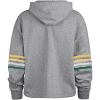 Women's '47 Heather Gray Green Bay Packers Upland Bennett Pullover Hoodie