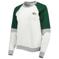 Women's Tommy Bahama Cream Green Bay Packers Ashby Isles Jersey Pullover Hoodie Size: Extra Small