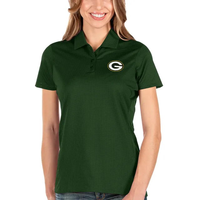 Men's Green Bay Packers Antigua Hunter Green/Steel Nova Polo