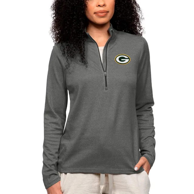 Green Bay Packers Antigua Women's Metallic Logo Absolute Full-Zip Hoodie -  Camo