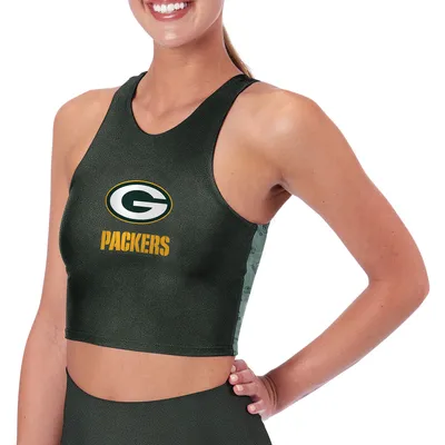 Green Bay Packers Certo Reversible Sports Bra - Charcoal