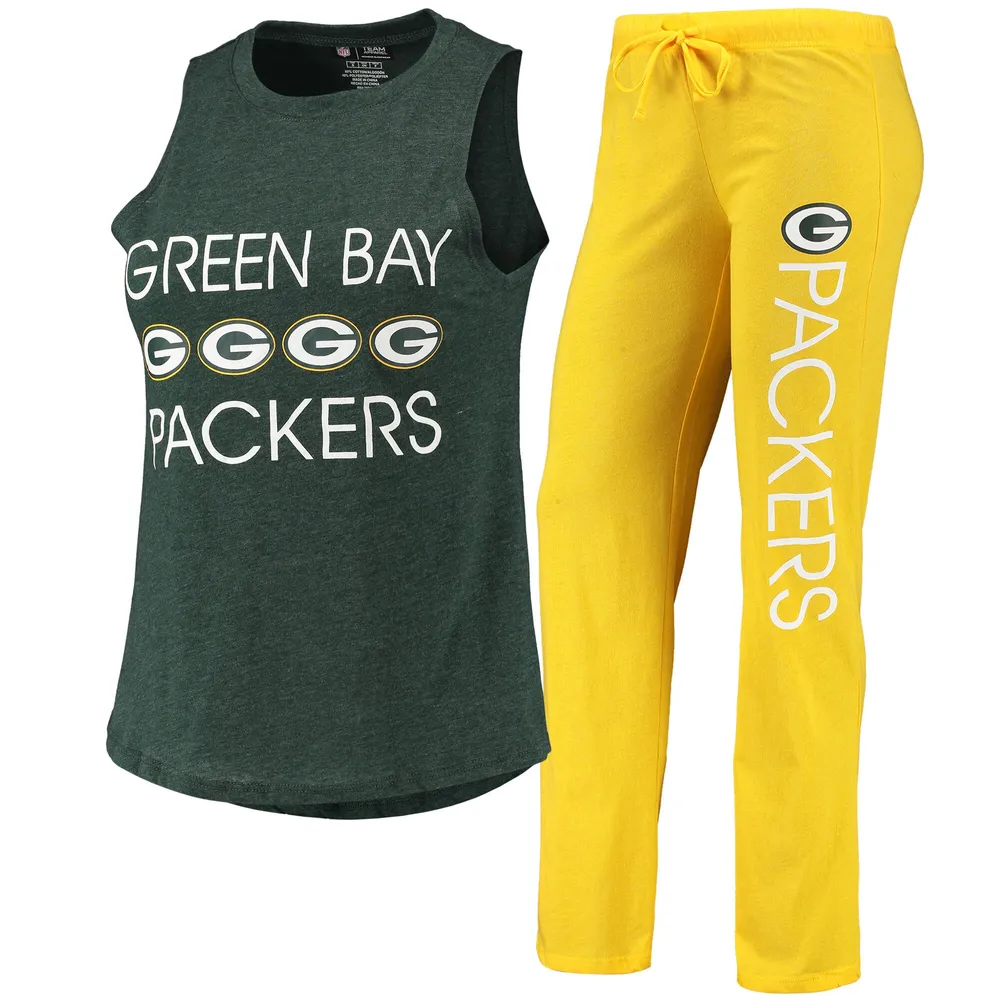 Lids Green Bay Packers Concepts Sport Women's Muscle Tank Top & Pants Sleep  Set - Gold/Green