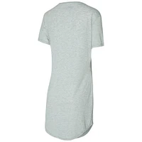 Women's Concepts Sport Gray Green Bay Packers Petition Knit Notch Neck Nightshirt