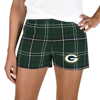 Green Bay Packers Concepts Sport Women's Ultimate Flannel Shorts - Green/Gold