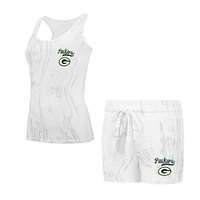 Ensemble de nuit Concepts Sport Green Bay Packers Quartz Hacci Knit Débardeur et short pour femme