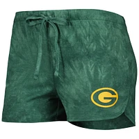 Ensemble de nuit Concepts Sport Green Bay Packers Billboard pour femmes, débardeur et short à col rond dos nageur