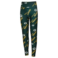 Women's Concepts Sport Green Bay Packers Breakthrough Allover Print Knit Sleep Leggings