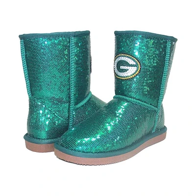 Bottes à paillettes Cuce Green Bay Packers pour femmes