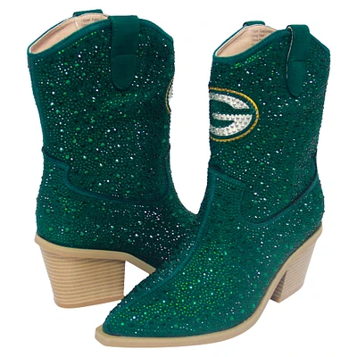 Bottines à cristaux Cuce Green Bay Packers pour femmes