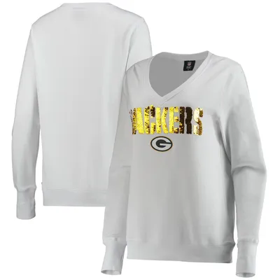 New Green Bay Packers Rhinestone V-Neck all sizes