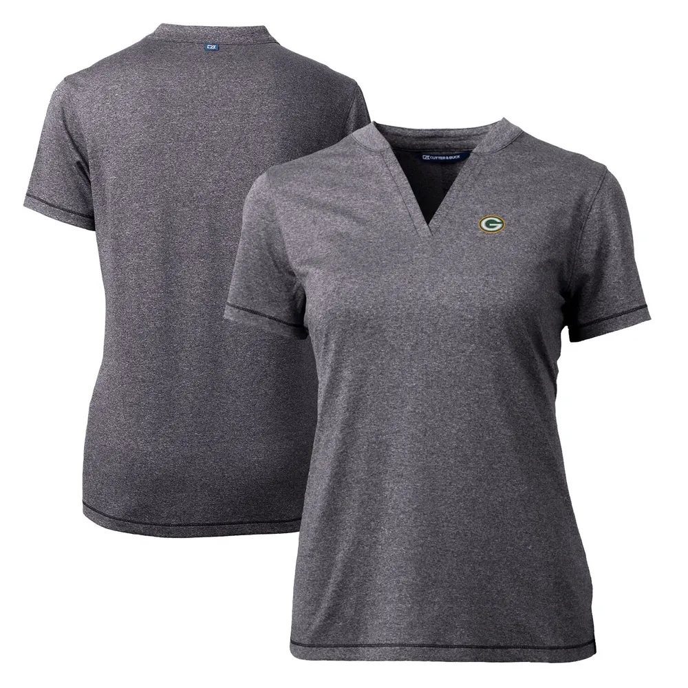 Green Bay Packers Cutter & Buck Women's Forge Stretch Blade Polo - Heather  Gray