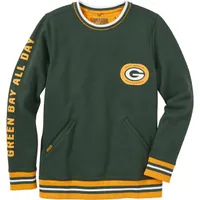 Women's Duluth Trading Co. Green Bay Packers Fleece Crew Neck Sweatshirt Size: Small