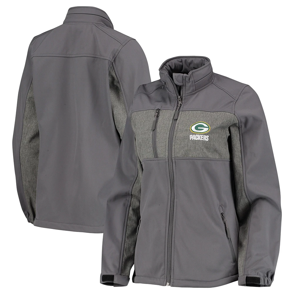 Veste Dunbrooke Green Bay Packers Zephyr Softshell pour femme, entièrement zippée