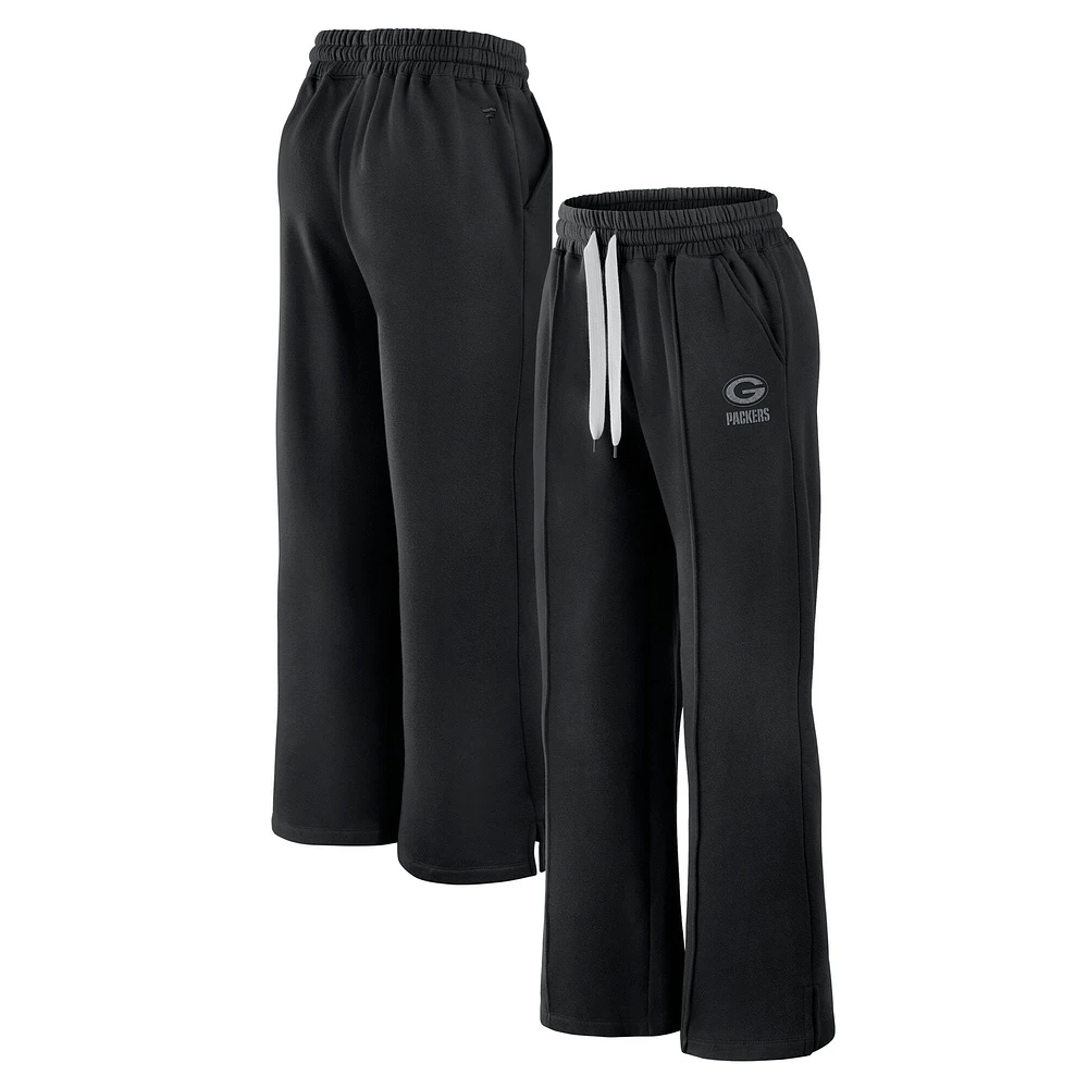 Pantalon de survêtement en polaire noir pour femme Fanatics Green Bay Packers Elements