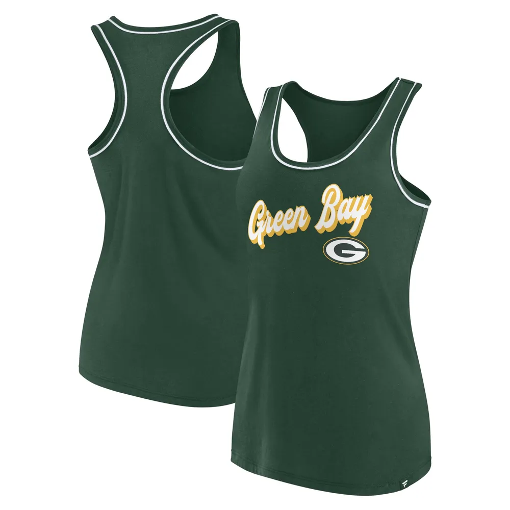 Nike Women's Team (NFL Green Bay Packers) Racerback Tank Top in White, Size: Small | NKYB10A7T-06U