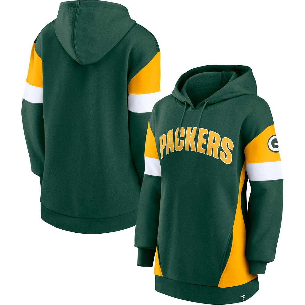 Sweat à capuche Fanatics pour femmes vert/or Green Bay Packers Lock It Down