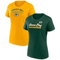 Pack combiné de t-shirts à risque Fanatics Green Bay Packers pour femmes