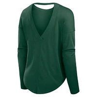 T-shirt à manches longues pour femme Fanatics Green Bay Packers Core