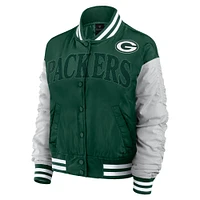 Women's Fanatics  Green Bay Packers Elements Wave Full-Snap Jacket