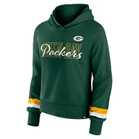 Women's Fanatics  Green Bay Packers Over Under Pullover Hoodie