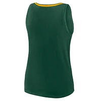 Women's Fanatics Green Bay Packers Stellar Win V-Neck Tank Top