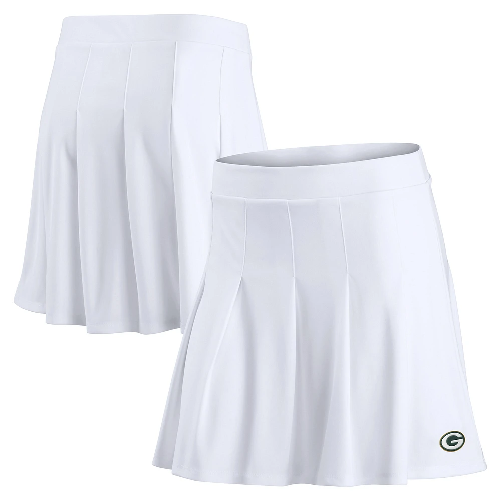 Women's Fanatics White Green Bay Packers Primary Logo Tennis Skort