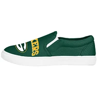 Women's FOCO Green Bay Packers Big Logo Slip-On Sneakers