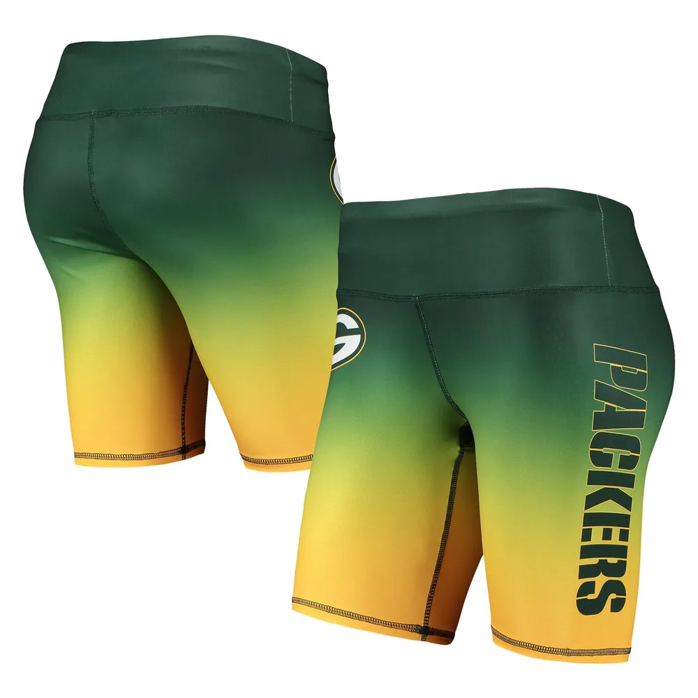 Lids Green Bay Packers FOCO Women's Gradient Biker Shorts