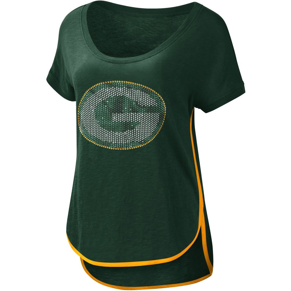 Women's G-III 4Her by Carl Banks Green Bay Packers Rookie Scoop Neck - T-Shirt