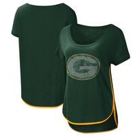 Women's G-III 4Her by Carl Banks Green Bay Packers Rookie Scoop Neck - T-Shirt