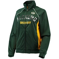 Women's G-III 4Her by Carl Banks Green Bay Packers Backfield Raglan - Full-Zip Track Jacket