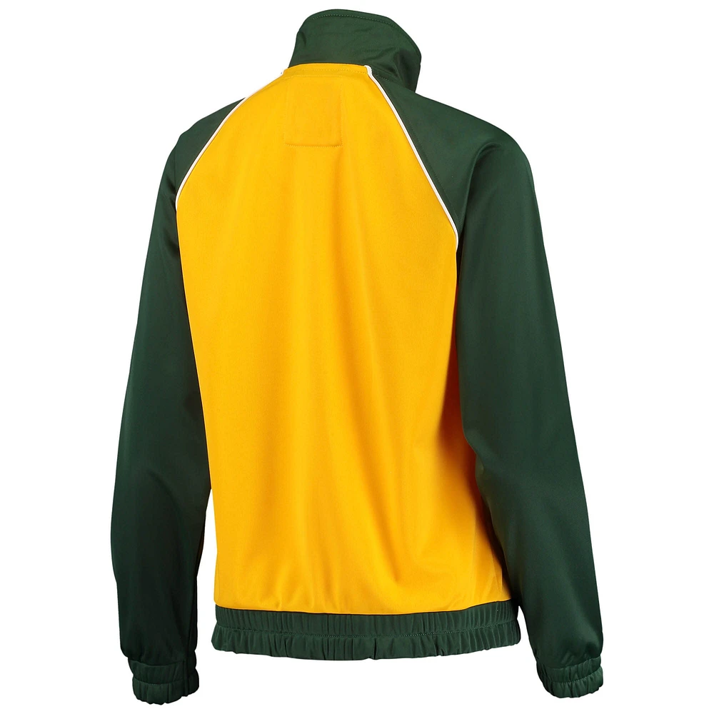 Women's G-III 4Her by Carl Banks Green Bay Packers Backfield Raglan - Full-Zip Track Jacket