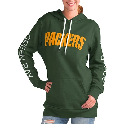 Women's G-III 4Her by Carl Banks Green Bay Packers Extra Inning Pullover Hoodie