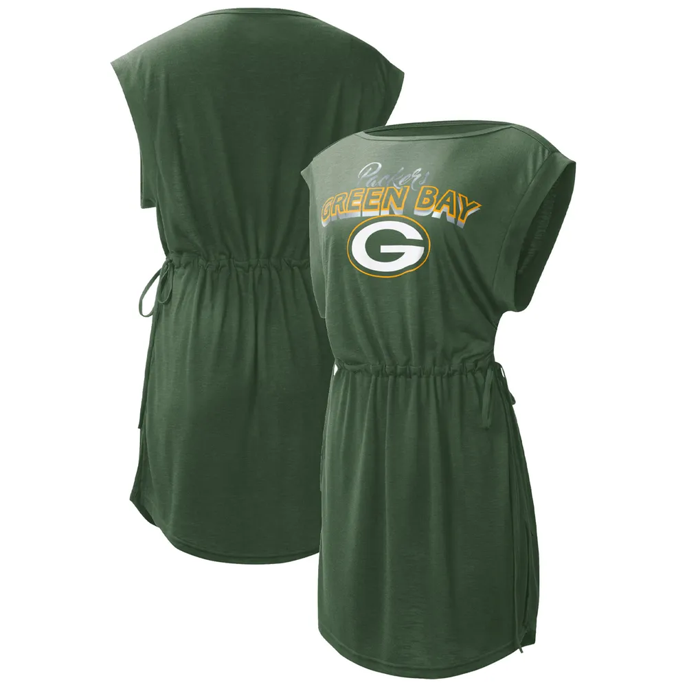 Women's G-III 4Her by Carl Banks  Green Bay Packers G.O.A.T. Swimsuit Cover-Up - Dress