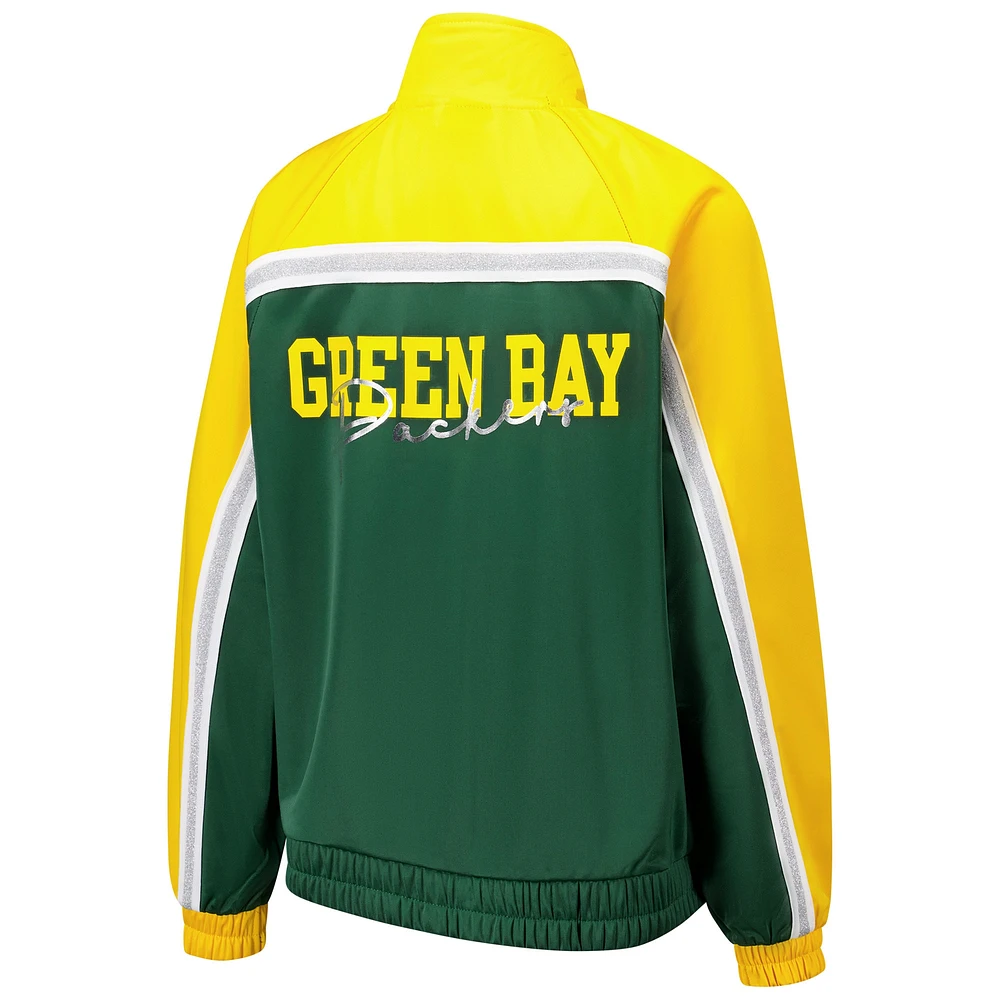 Veste de survêtement d'après-match entièrement zippée G-III 4Her par Carl Banks pour femme, verte, des Packers Green Bay