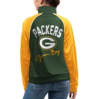 Veste de survêtement entièrement zippée G-III 4Her par Carl Banks Green pour femmes Bay Packers Showup Fashion Dolman