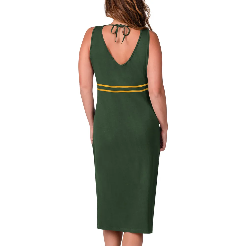 Women's G-III 4Her by Carl Banks Green Bay Packers Training V-Neck Maxi - Dress
