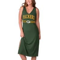 Women's G-III 4Her by Carl Banks Green Bay Packers Training V-Neck Maxi - Dress