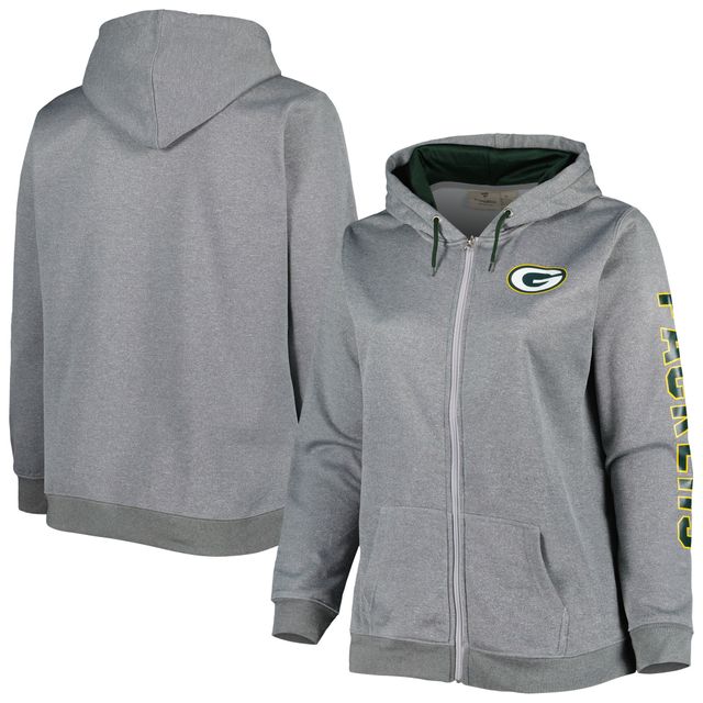 Nike Packers Women's Funnel Pullover Hoodie Charcoal Size L | MODA3