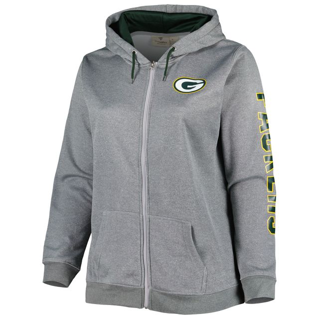 Nike Packers Women's Funnel Pullover Hoodie Charcoal Size L | MODA3