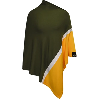 KIYA TOMLIN Green Bay Packers Contraband Tri-Blend Poncho pour femme