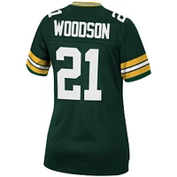 Maillot de joueur réplique Mitchell & Ness Charles Woodson vert Green Bay Packers 2010 Legacy pour femme