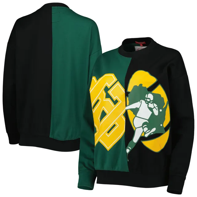 Green Bay Packers Mitchell & Ness All Over 2.0 Pullover Sweatshirt - Gold